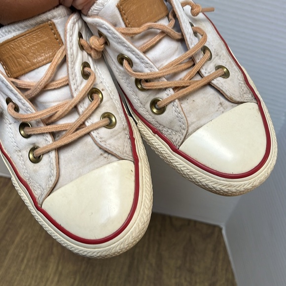 Converse All Star Discolored White Sneakers Shoreline Size 7 - Picture 9 of 12